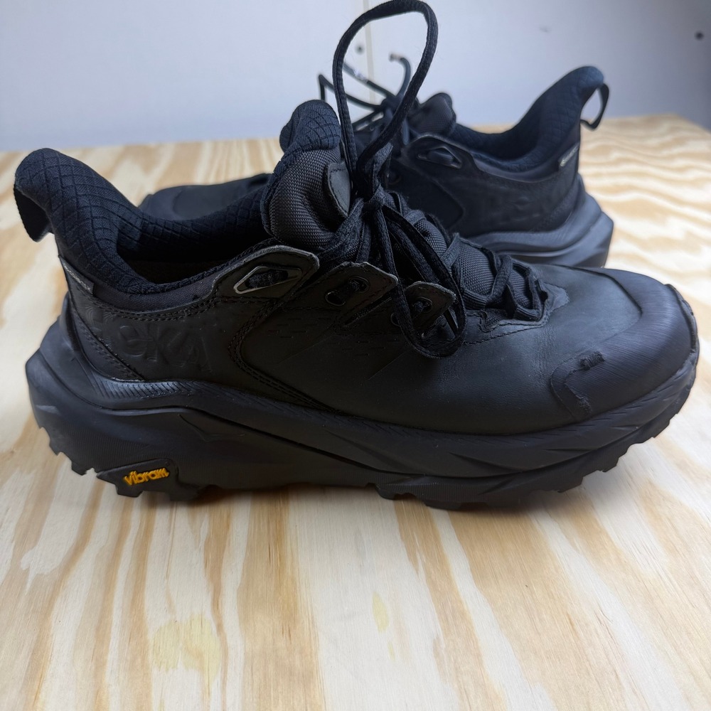 Hoka Anacapa Low GTX Hiking Shoes Mens 8 Black Gore-Tex Vibram 1122017